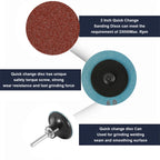 50Pcs Quick Change Sanding Discs 36–240 Grit | Aluminium Oxide Abrasive Sanding Discs Richie's