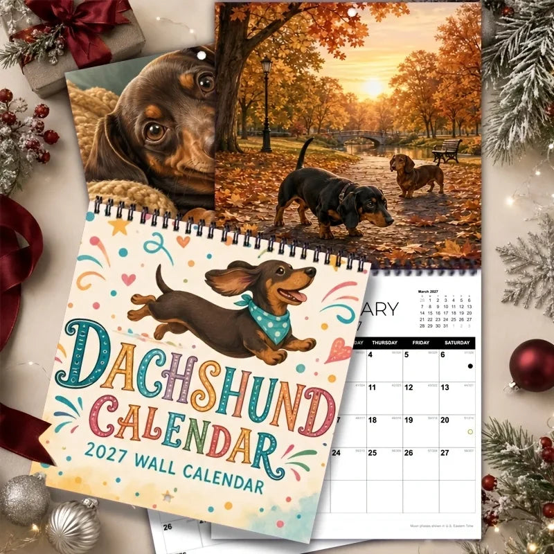 2027 Sausage Dog Square Wall Calendar – 12 Month Planner Wall Calendar Richie's
