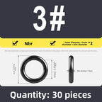 Kande Nitrile O-Ring Set 20-30pcs 1.4-26.5mm Oil Seal Gasket Rubber O-Ring Set Richie's 1.2x1.9 30pcs