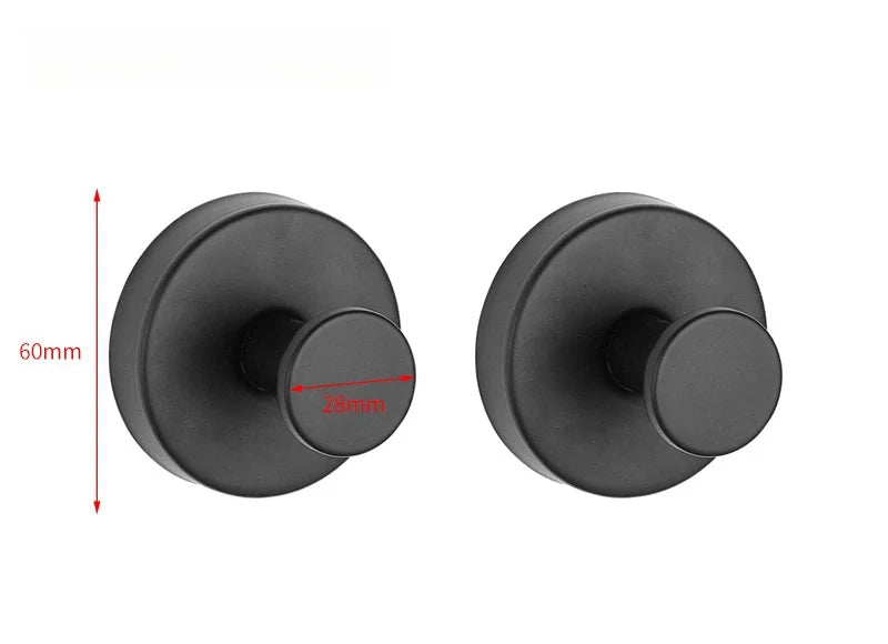 Suction Cup Hooks – Waterproof Stainless Steel Bathroom Hook Suction Cup Hook Richie's 2PCS black