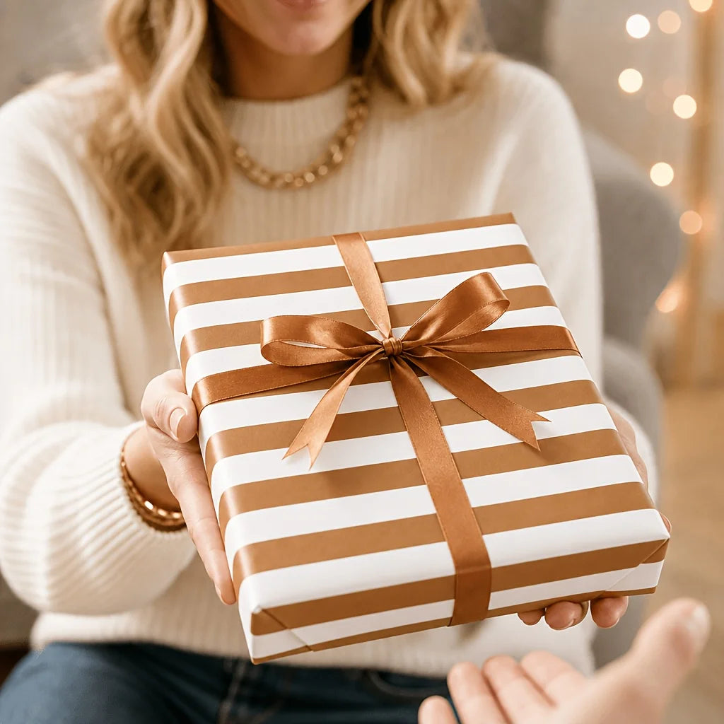 Metallic Striped Gift Wrapping Paper Roll – Silver & Gold Gift Wrapping Paper Richie's