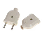 2-Pin EU Plug Male Female Power Connector Socket Extension Power Connector Plug Richie's