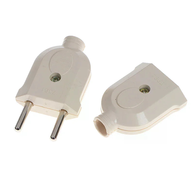 2-Pin EU Plug Male Female Power Connector Socket Extension Power Connector Plug Richie's
