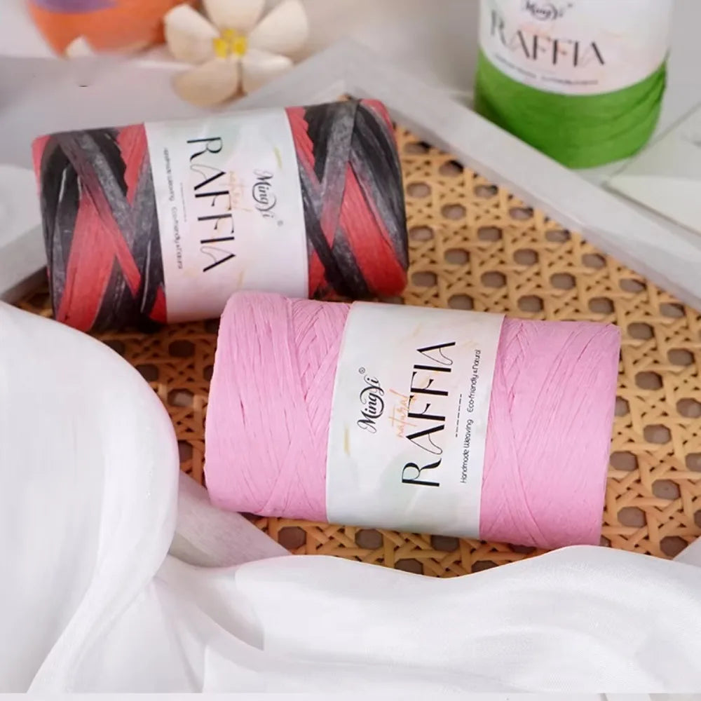Multi-Colored Raffia Yarn 100g – Bamboo Fiber DIY Knitting Craft Knitting Yarn Richie's
