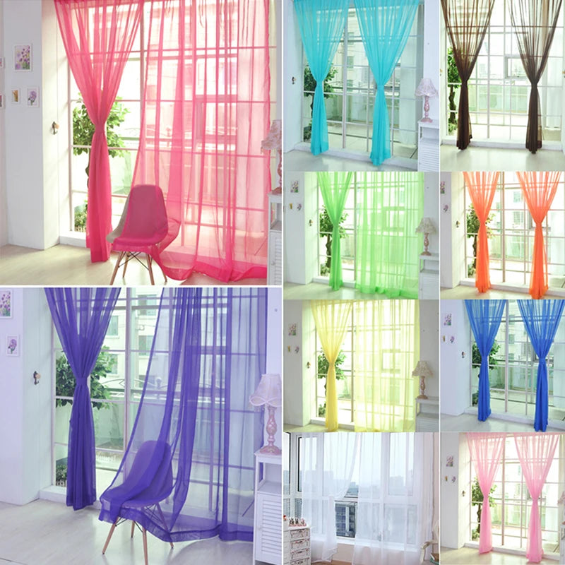 Sheer Gauze Curtain Panel – Modern Light Luxury 100% Polyester Sheer Curtain Panel Richie's