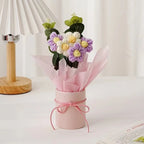 Handmade Crochet Puff Flower Bouquet – Eternal Milk Cotton Décor Crochet Flower Bouquet Richie's 04