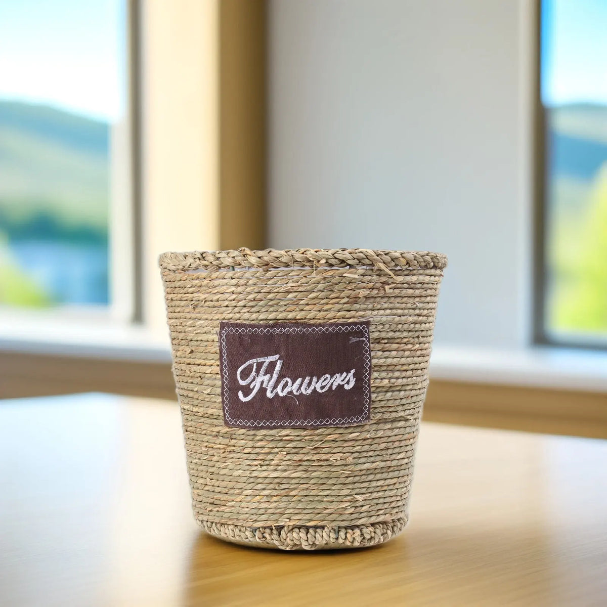 Large Rattan Woven Flowerpot – Boho Vine Planter Basket Décor Woven Planter Basket Richie's Default Title