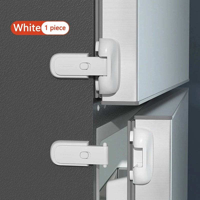 Child Proof Fridge Lock – Universal Refrigerator Door Lock Refrigerator Door Lock Richie's White