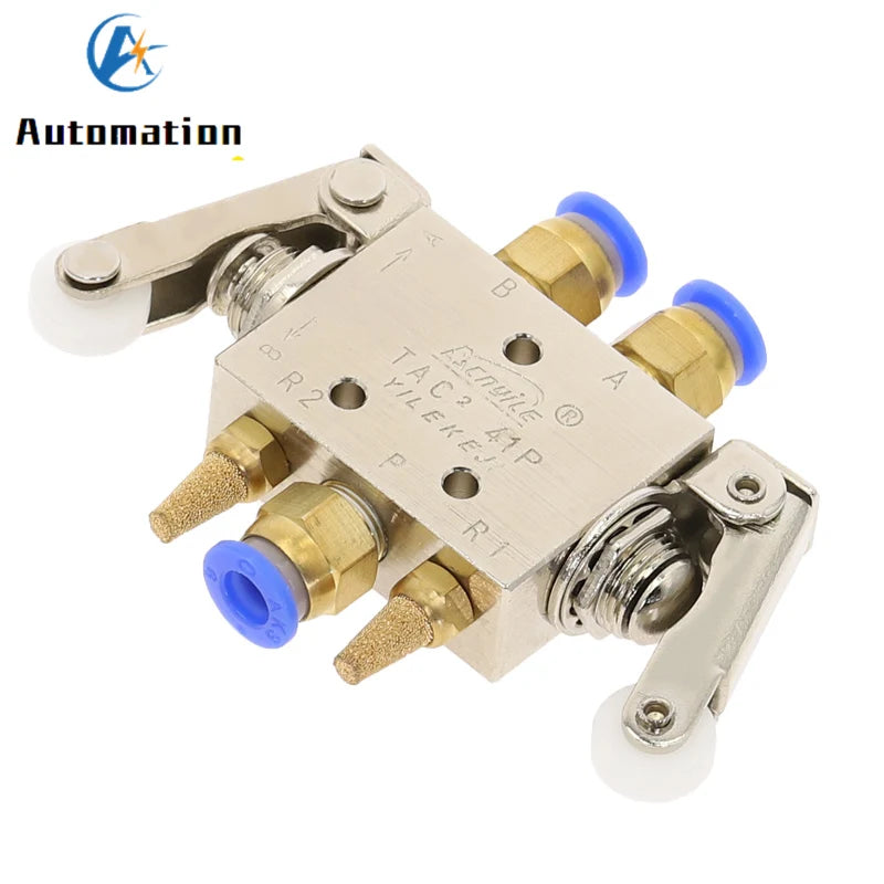 TAC2-41PP+34C 2-Position 5-Way Pneumatic Mechanical Valve 1/8" Pneumatic Valve Richie's