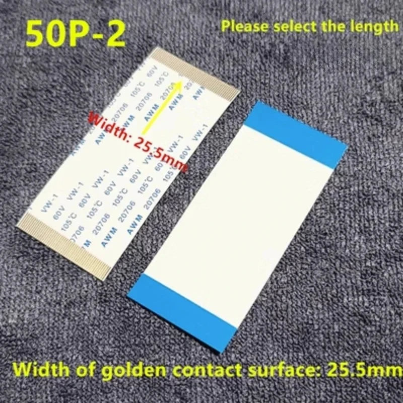 Gold-Plated FFC FPC Flat Flexible Cable 0.5mm Pitch 40P–96P Flat Flexible Cable Richie's 50 Pin 60MM