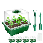 12-Cell Plastic Seedling Trays – 4/5/6 Pack Germination Grow Box Seedling Nursery Tray Richie's Green 4PCS