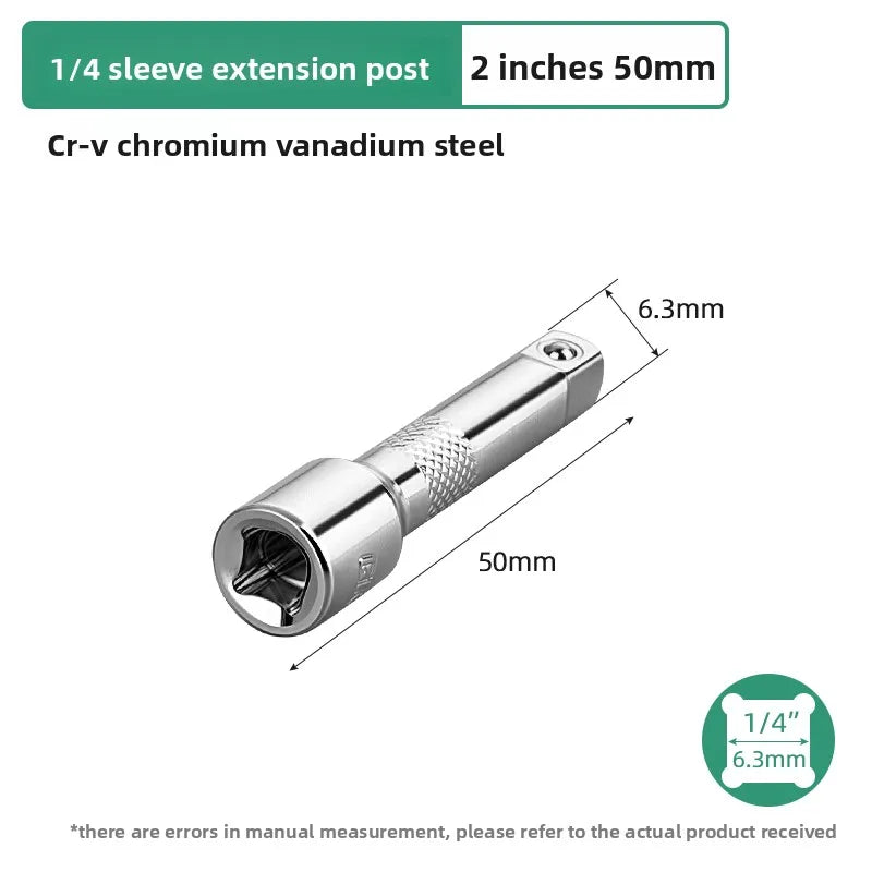 1/4" Drive Socket Extension Rod Set – 50 to 250mm Alloy Steel Socket Extension Rod Richie's 2inch 50mm