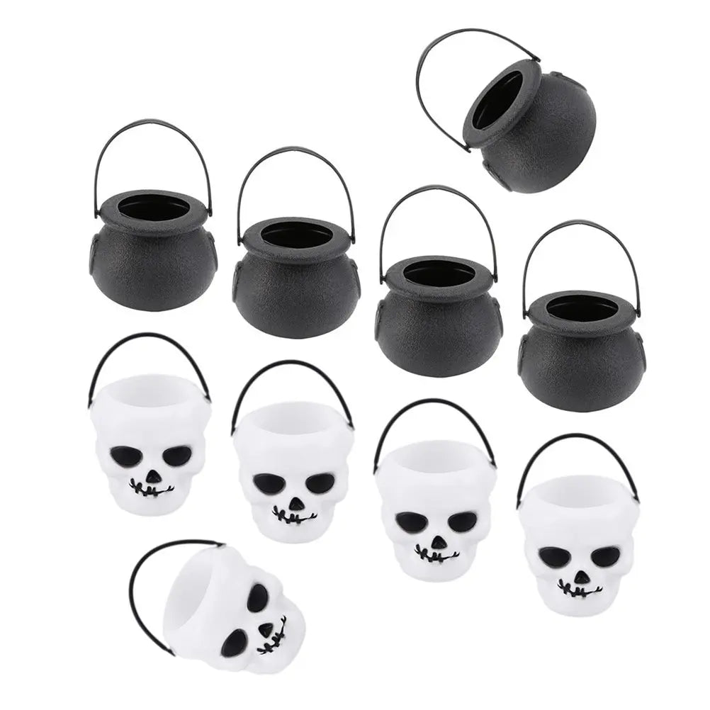 10Pcs Halloween Skull Candy Buckets – Trick or Treat Set Halloween Candy Bucket Richie's