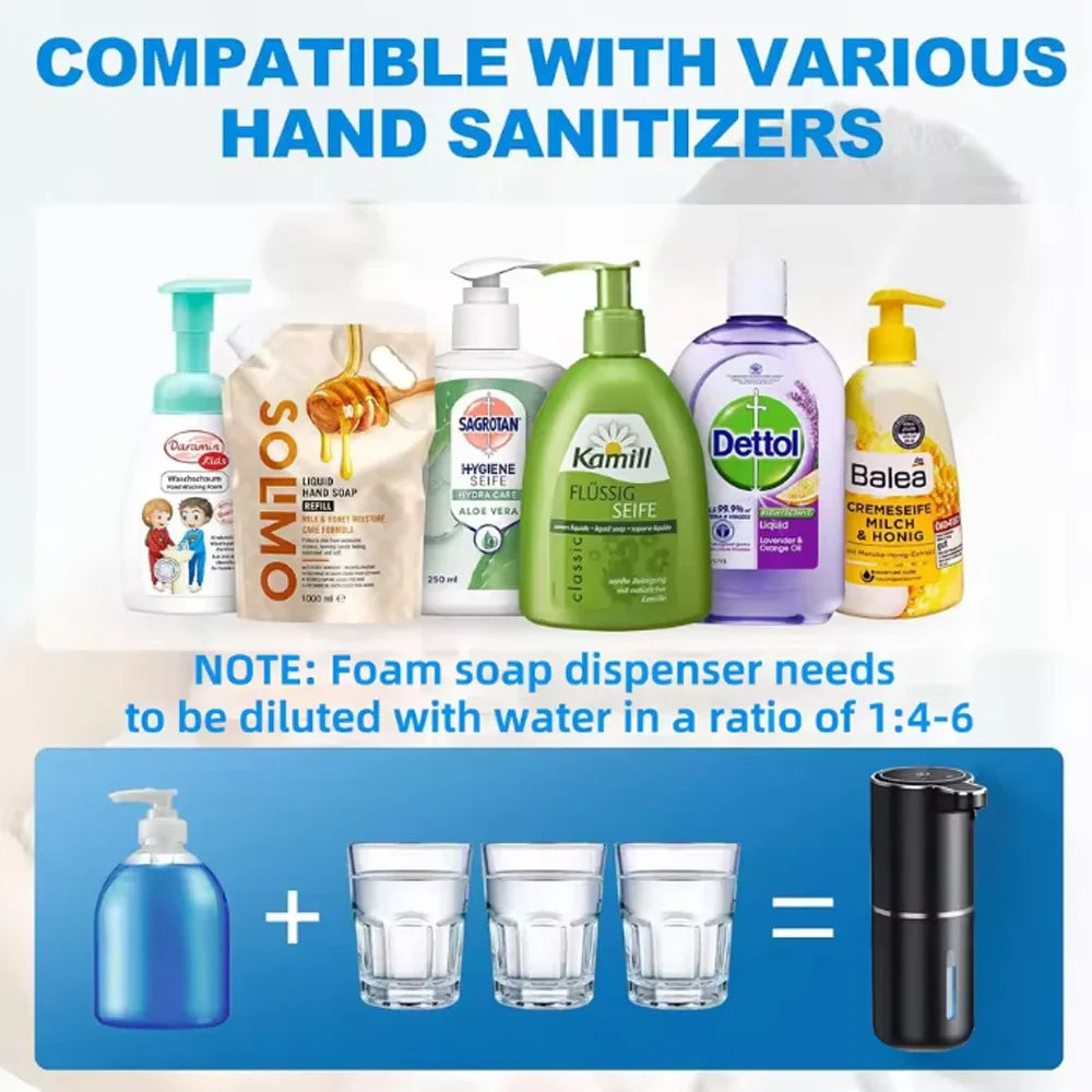 Automatic Foam Soap Dispenser Wall-Mounted | USB Rechargeable Soap Dispenser Richie's