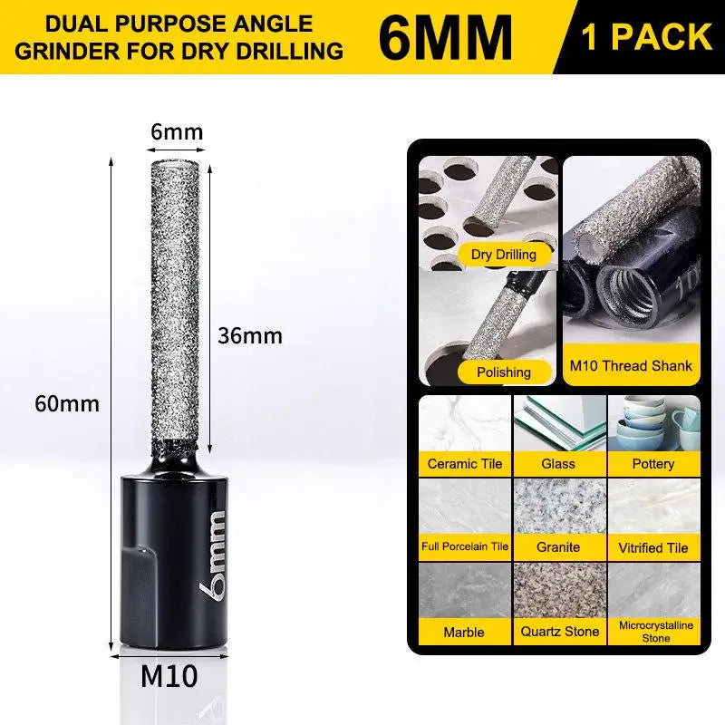 Diamond Dry Core Drill Bit Set – 4 Sizes for Tile & Granite Diamond Core Drill Bits Richie's Black 6mm
