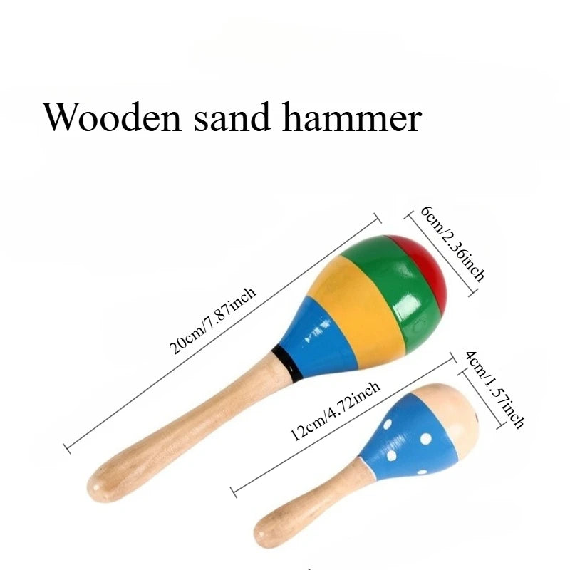 Wooden Sand Hammer Maraca – DIY Orff Percussion Instrument Percussion Instrument Richie's