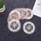 Embroidery Lace Coasters Set of 5 – Fabric Table Mats Fabric Coasters Set Richie's