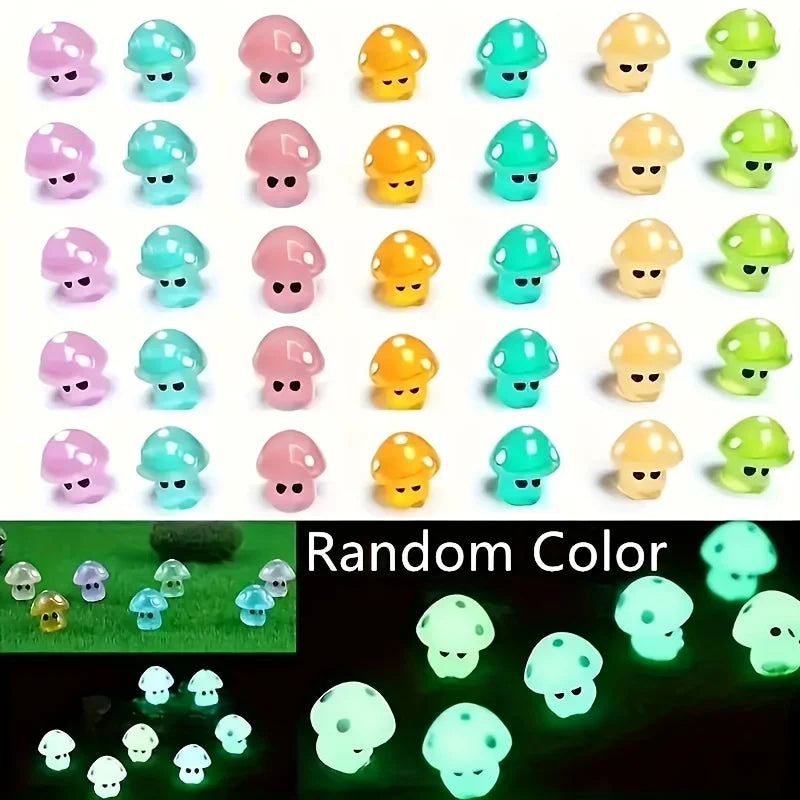 Glow-in-the-Dark Resin Mushrooms – Home, Garden & Party Decor Resin Mushroom Decor Richie's 100pcs