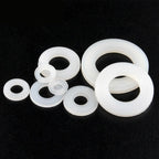 White Nylon Flat Washers M2–M12 Plastic Insulating Spacer Gaskets Nylon Flat Washers Richie's