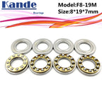 4pcs F8-19M Axial Ball Thrust Bearing 8x19x7mm Steel Axial Thrust Bearing Richie's