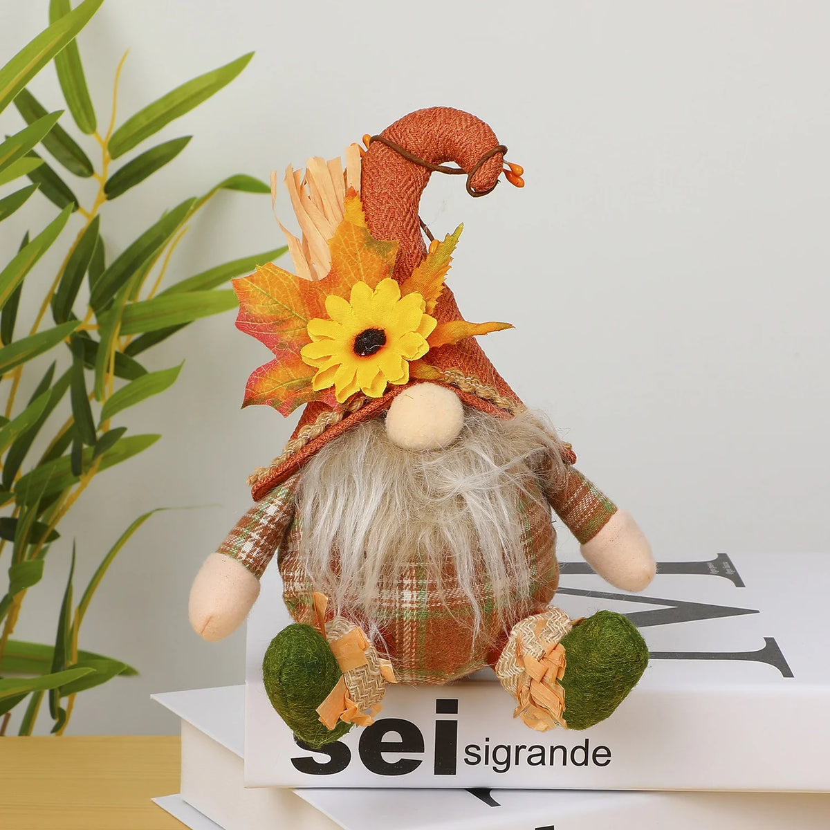 Rustic Autumn Scarecrow Decor – Plaid Sunflower Farmhouse Accent Seasonal Scarecrow Decor Richie's