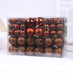 100PCS Christmas Ball Ornaments Set – 8cm, 18 Colors Baubles Christmas Ornament Set Richie's 18