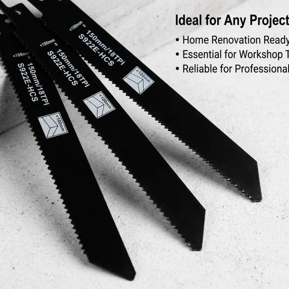 4pc Reciprocating Saw Blades – Wood, Metal & Pipe Cutting Set Reciprocating Saw Blades Richie's