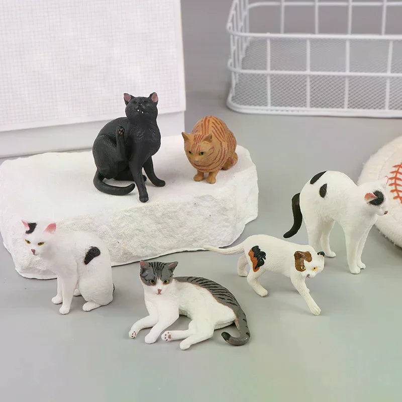 Kawaii Orange Cat Figurine Mini Desktop Decoration Ornament Cat Figurine Ornament Richie's