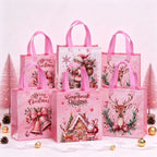 8 Christmas Gift Bags – Santa & Reindeer Non-Woven Totes Christmas Gift Bags Richie's