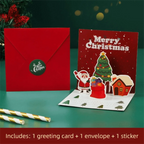 3D Pop-Up Christmas Greeting Card | Festive Postcard Christmas Greeting Card Richie's Style B