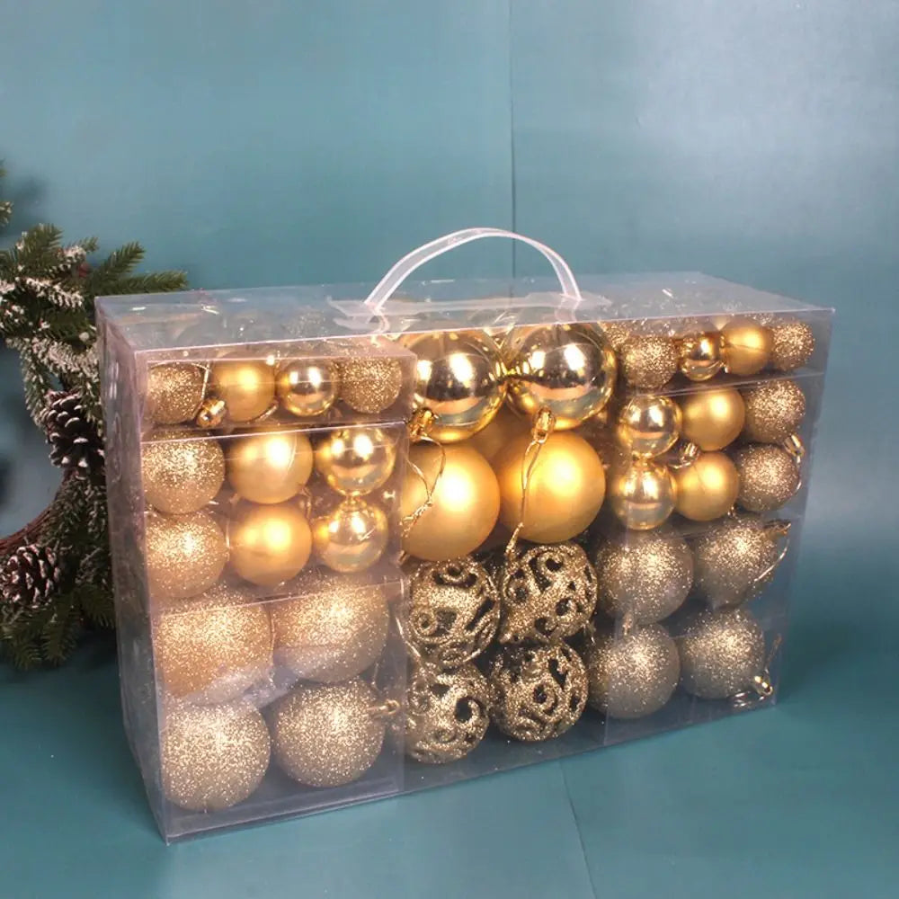 100PCS Christmas Ball Ornaments Set – 8cm, 18 Colors Baubles Christmas Ornament Set Richie's 6