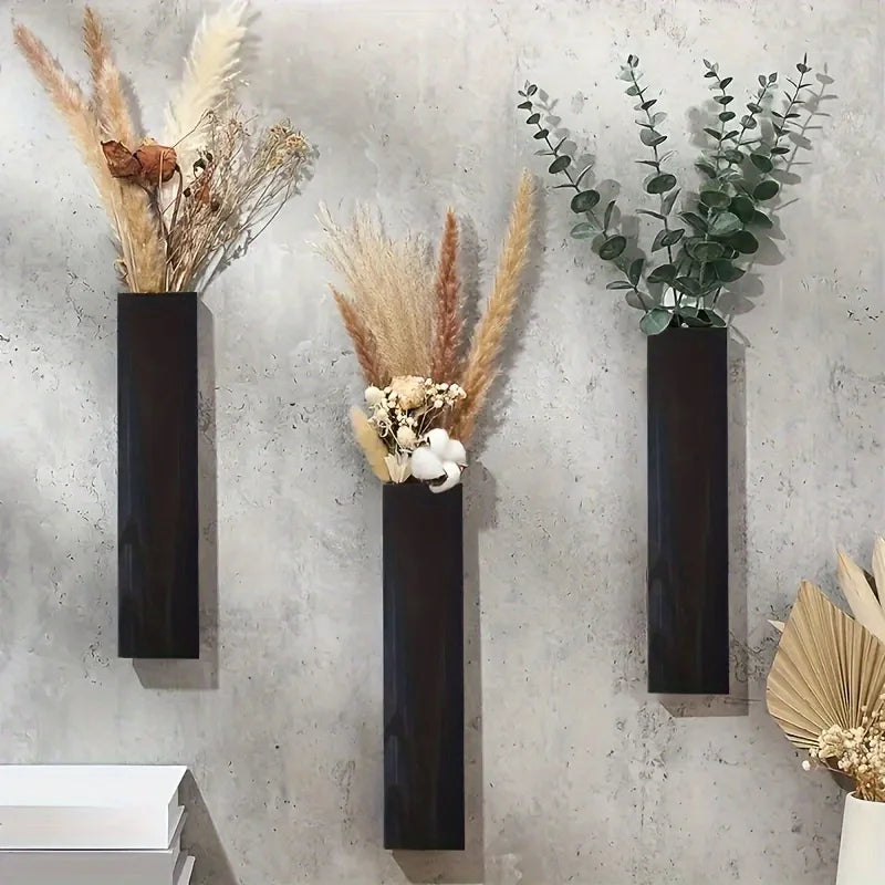 Rustic Wooden Wall-Mounted Vase for Indoor Plants & Home Décor Wall-Mounted Vase Richie's