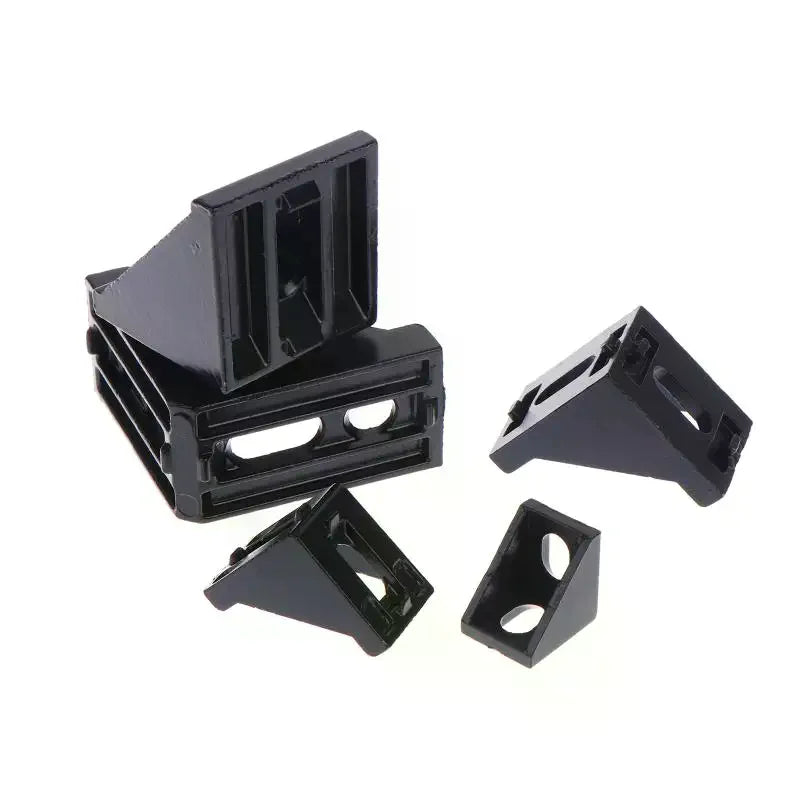 5Pcs Black Aluminum Angle Connectors for T-Slot Extrusion Brackets Aluminum Angle Bracket Richie's