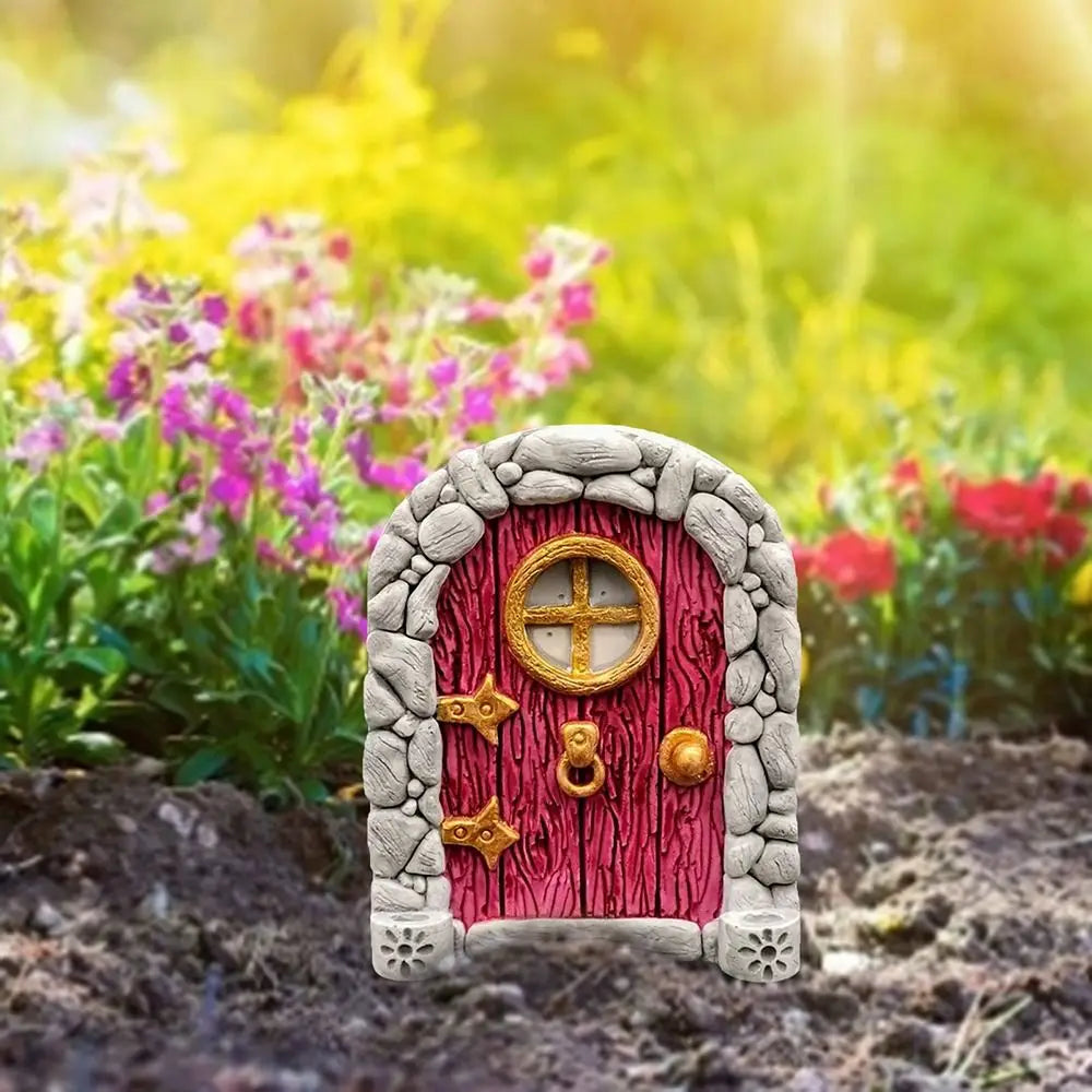 Wooden Fairy Gate Garden Sculpture – Fairy Tale Figurine Garden Sculpture Richie's