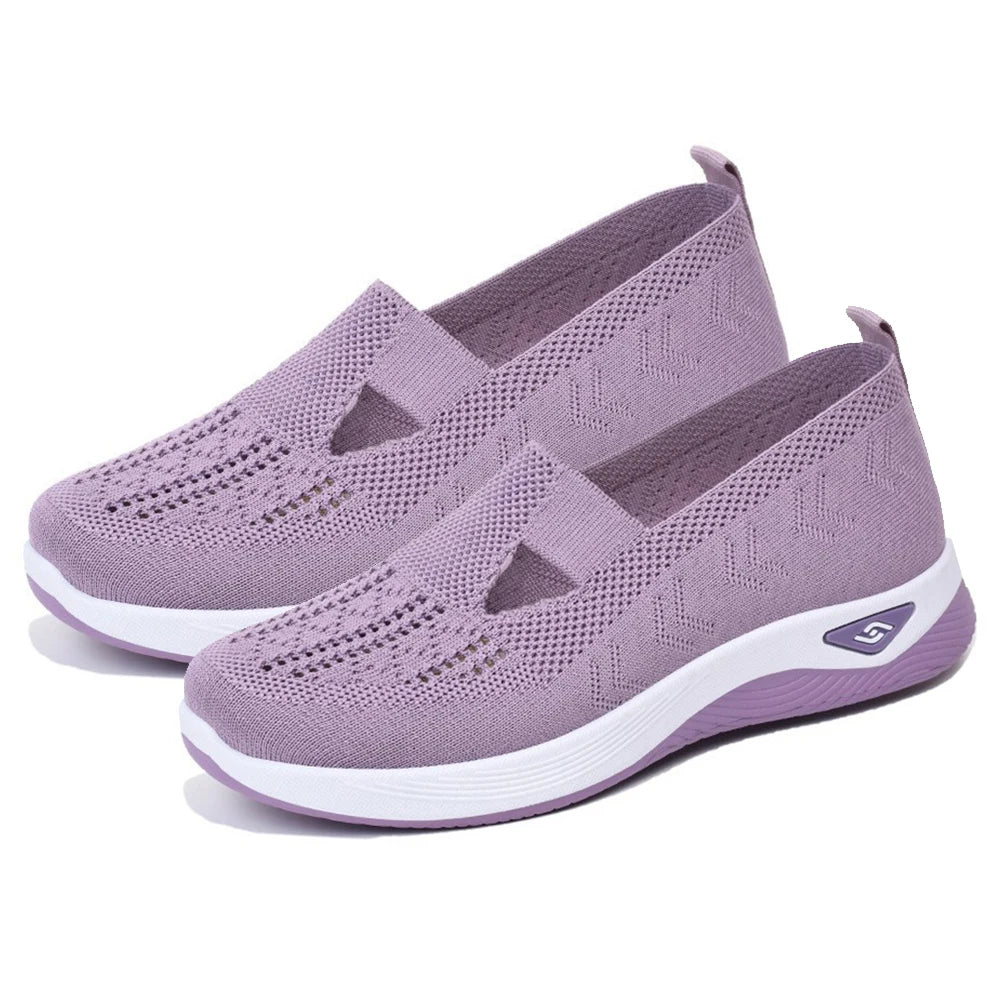 Women's Breathable Barefoot Sneakers with Arch Support Women's Walking Sneakers Richie's Purple 41