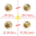10Pcs RP-SMA Male RF Connector for RG58 LMR195 LMR200 Cable RF Coax Connector Richie's