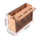 Wooden 3-Compartment Coin Bank Box with Removable Lid Wooden Coin Bank Richie's