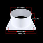 Plastic Vent Pipe Adapter Flange Connector | Wall-Mount Ducting Vent Pipe Adapter Richie's White-100mm