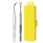 Stainless Steel Tick & Lice Remover Tweezer Set – Dogs & Cats Pet Grooming Tool Richie's 2pcs Set-B