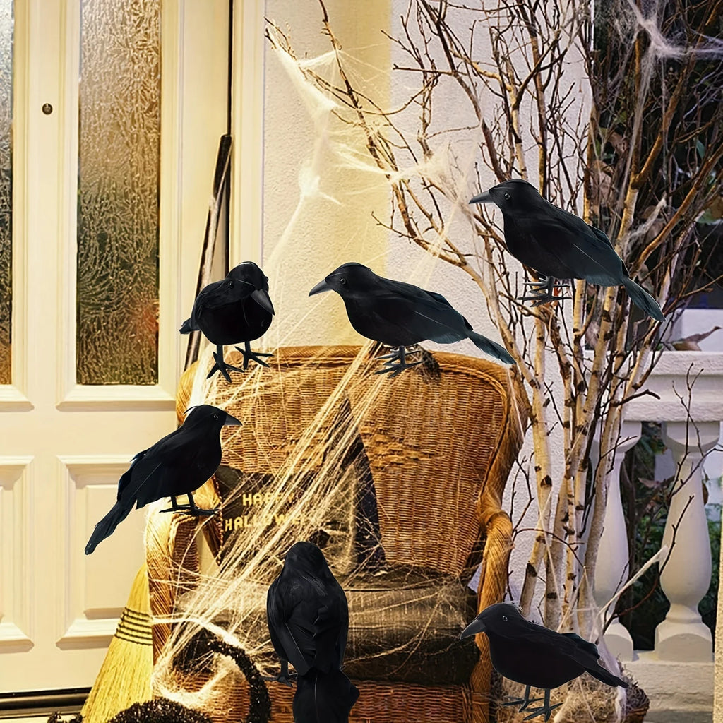 Realistic Feathered Crow Raven Halloween Decoration Ornament Halloween Decoration Richie's