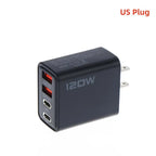 120W 4-Port USB-C Fast Charger Station PD QC3.0 Travel Adapter USB-C Wall Charger Richie's A3 USB Type-C