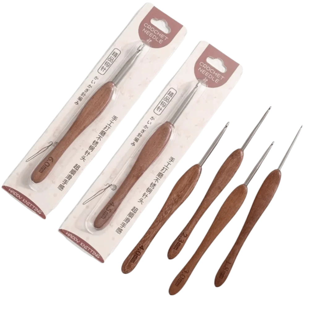 Sandalwood Crochet Hook 2.0–6.0mm Stainless Steel Weaving Tool Crochet Hook Richie's