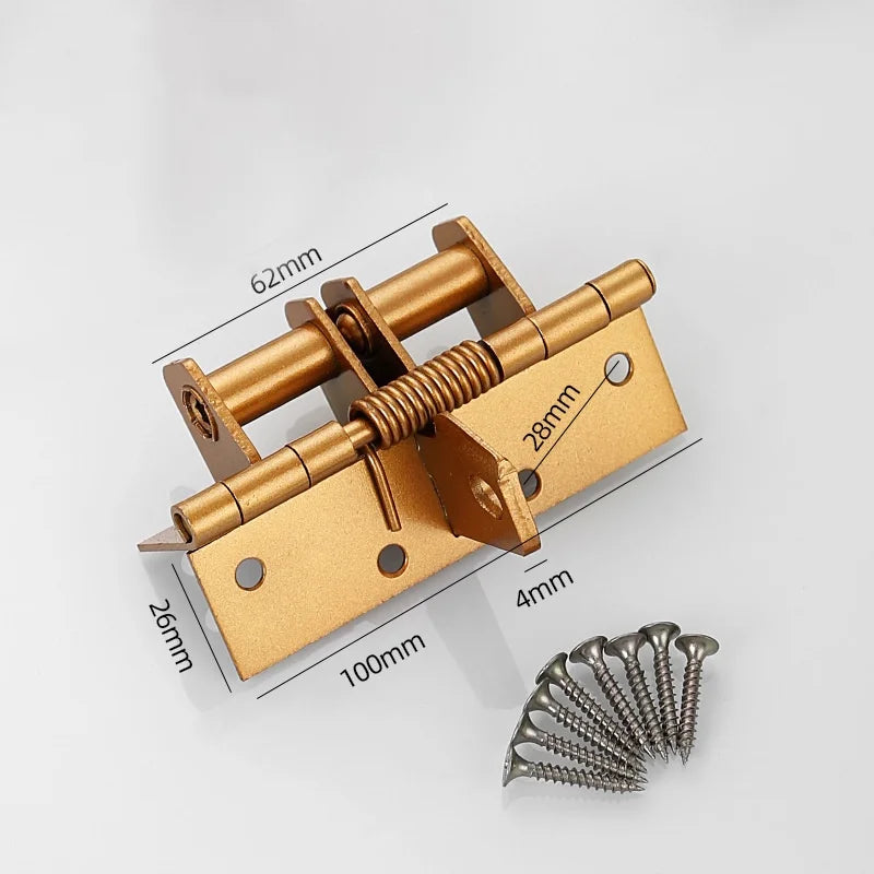3-in-1 Self-Closing Spring Door Hinge with 90° Positioning Self-Closing Door Hinge Richie's gold 2pcs