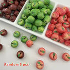 3D Resin Fruit Charms 5-Piece DIY Jewelry Making Set Jewelry Charms Richie's A6