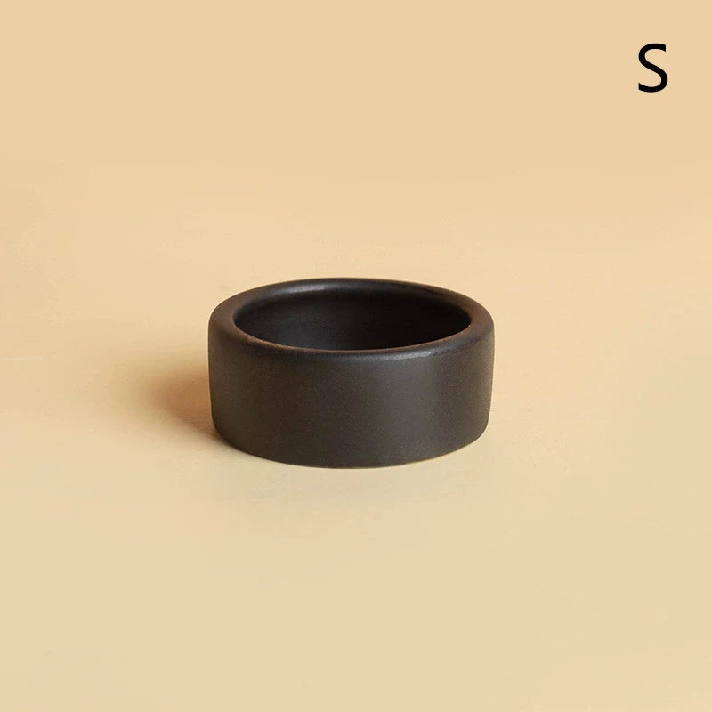 Ceramic Reptile Feeder Bowl – Anti-Escape Dish for Gecko & Crab Reptile Feeder Bowl Richie's S 5CM Black