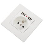 86 Type Wall Socket Dual USB European Standard Panel Outlet Wall Socket Outlet Richie's