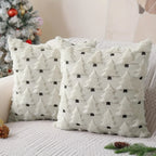 2pcs Beige Christmas Tree Pillow Covers 45x45cm | Holiday Décor Pillow Covers Richie's