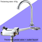 Brass Foot-Operated Faucet – Hands-Free Single Cold Basin Tap Foot-Operated Faucet Richie's ThickenedFoot faucet