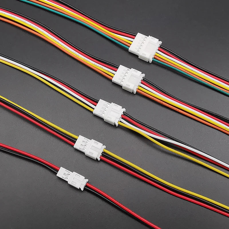 10 Pairs JST PH 2.0mm Connectors 2-6 Pin Male Female Wired Electronics Connector Richie's