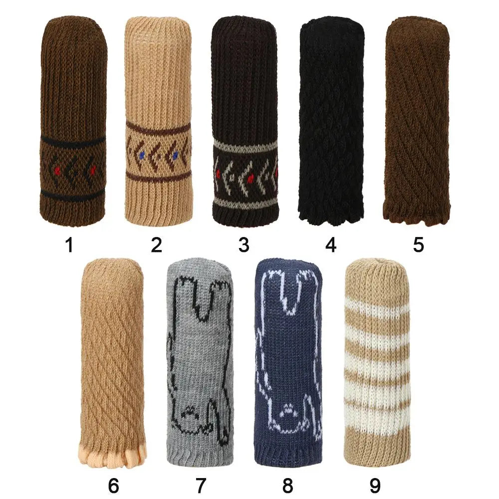 4-Pack Non-Slip Knitted Furniture Leg Covers – Floor Protector Furniture Leg Covers Richie's